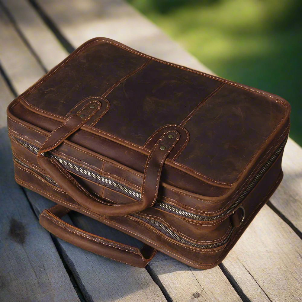 Full-Grain Leather Business Briefcase | Work & Travel