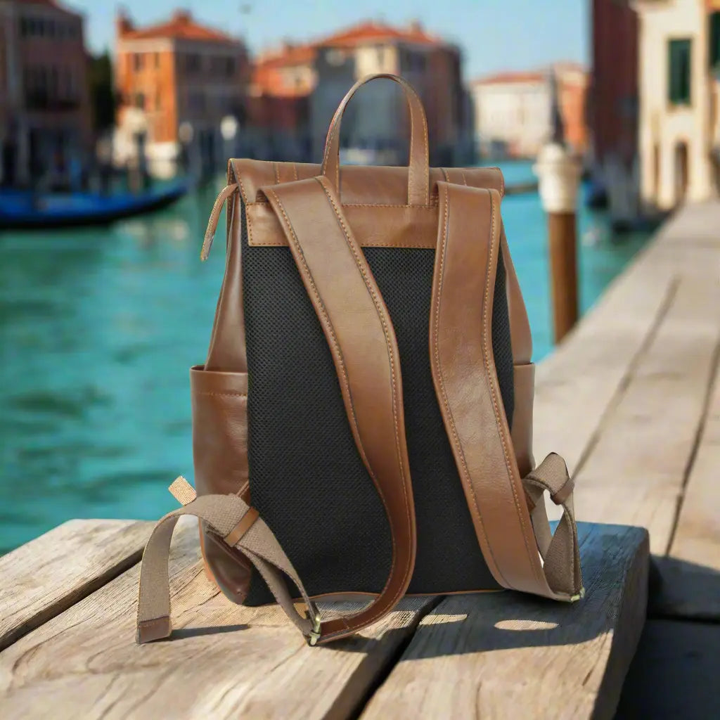Leather laptop backpack | Work & Travel