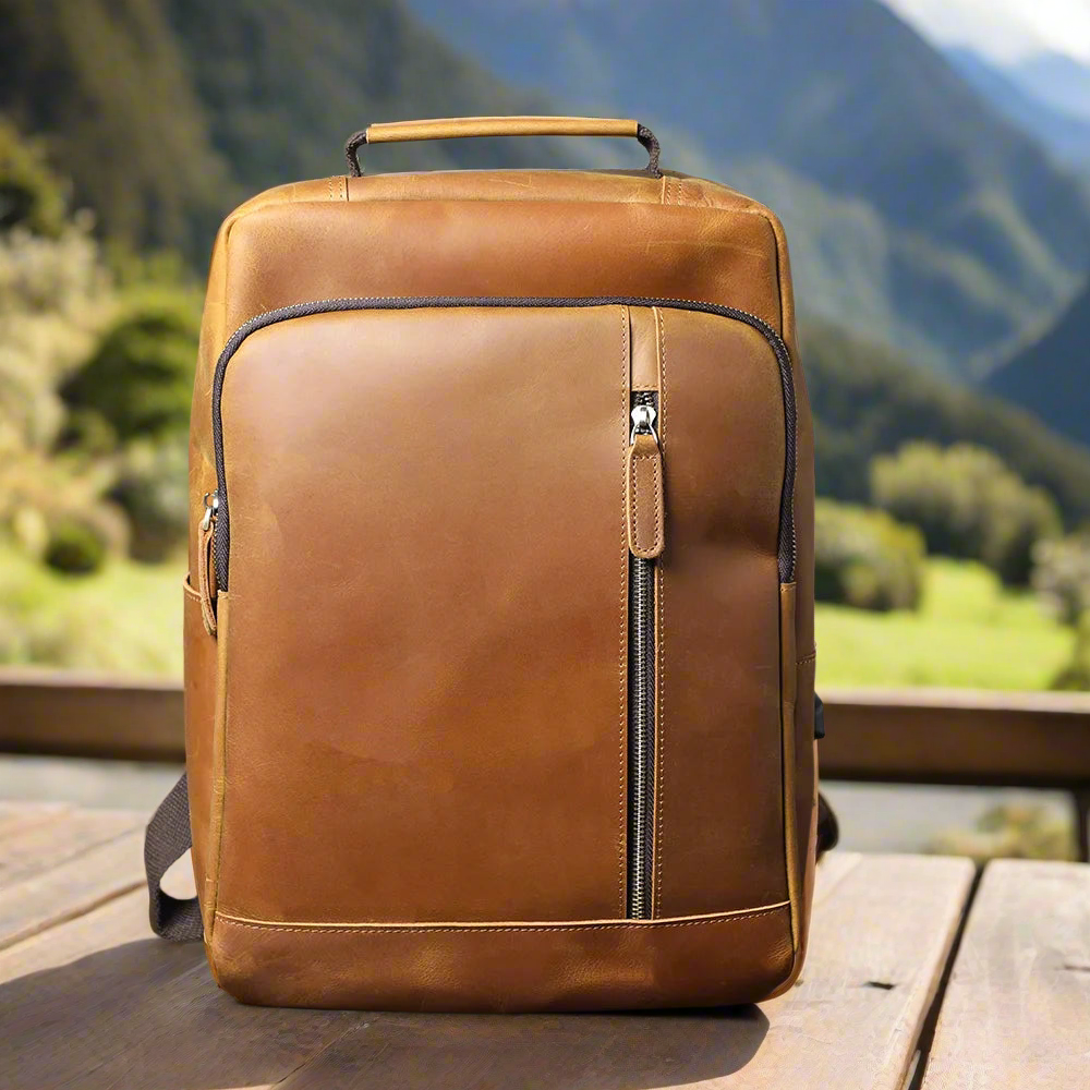 Structured Premium Cowhide Backpack | Travel & Everyday Use