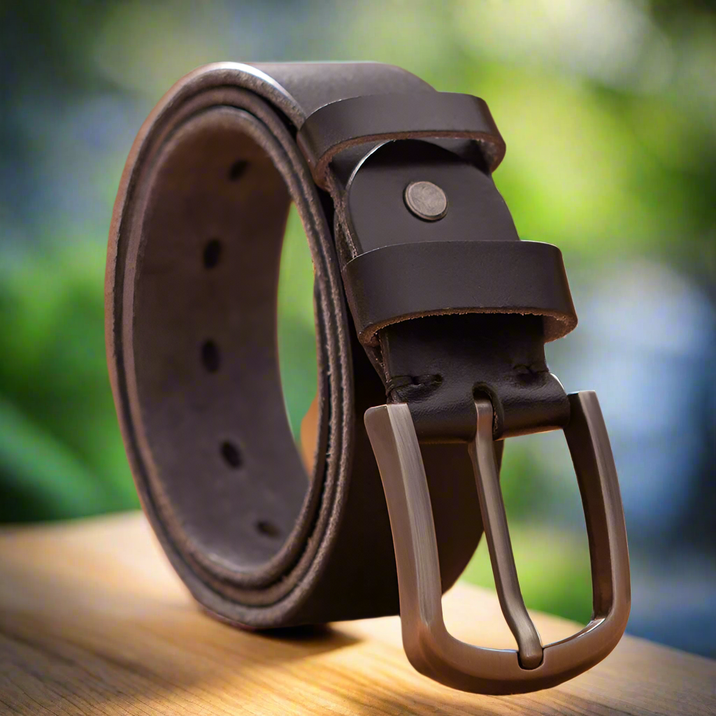 Luxury Top Cowhide Genuine Leather Belt – Durable Vintage Style for Men