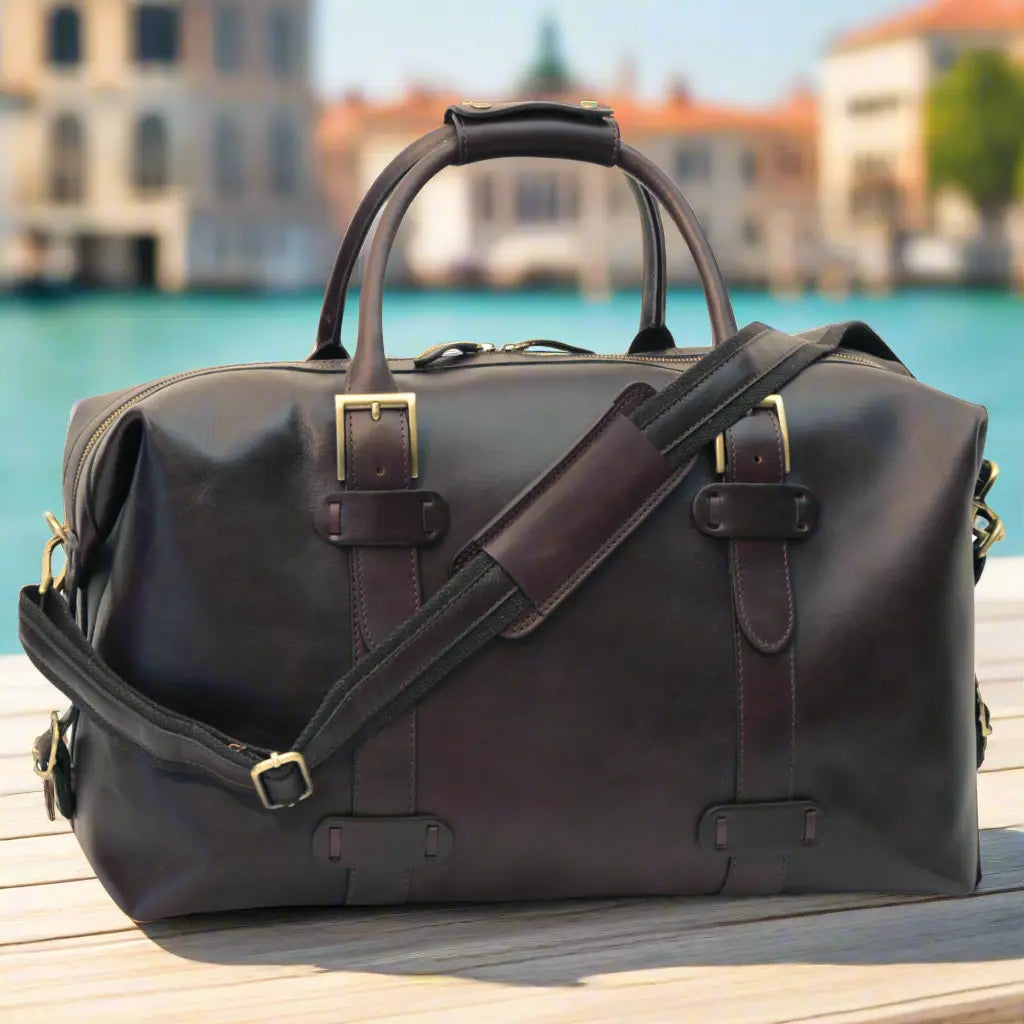 Cowhide Leather Travel Bag | Weekend & Business Trips