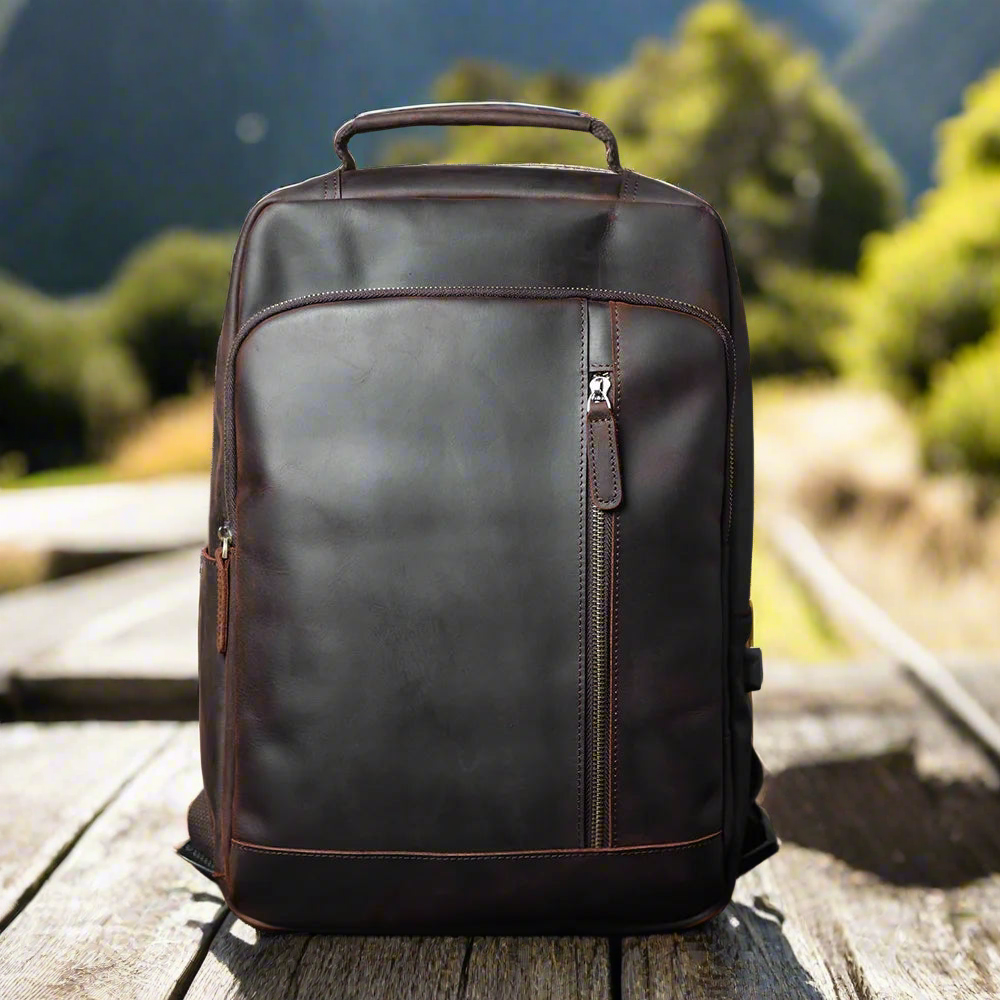 Structured Premium Cowhide Backpack | Travel & Everyday Use