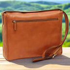 Cowhide Leather Messenger Bag | Travel & Everyday Use