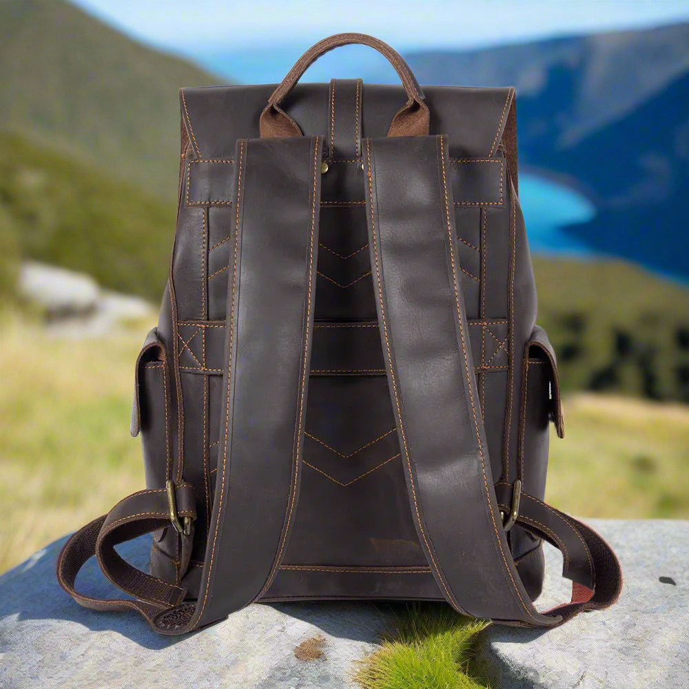 Vintage-Inspired Premium Cowhide Backpack | Work & Travel