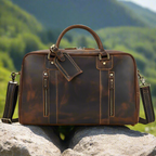 Spacious Genuine Leather Weekender Bag | Travel