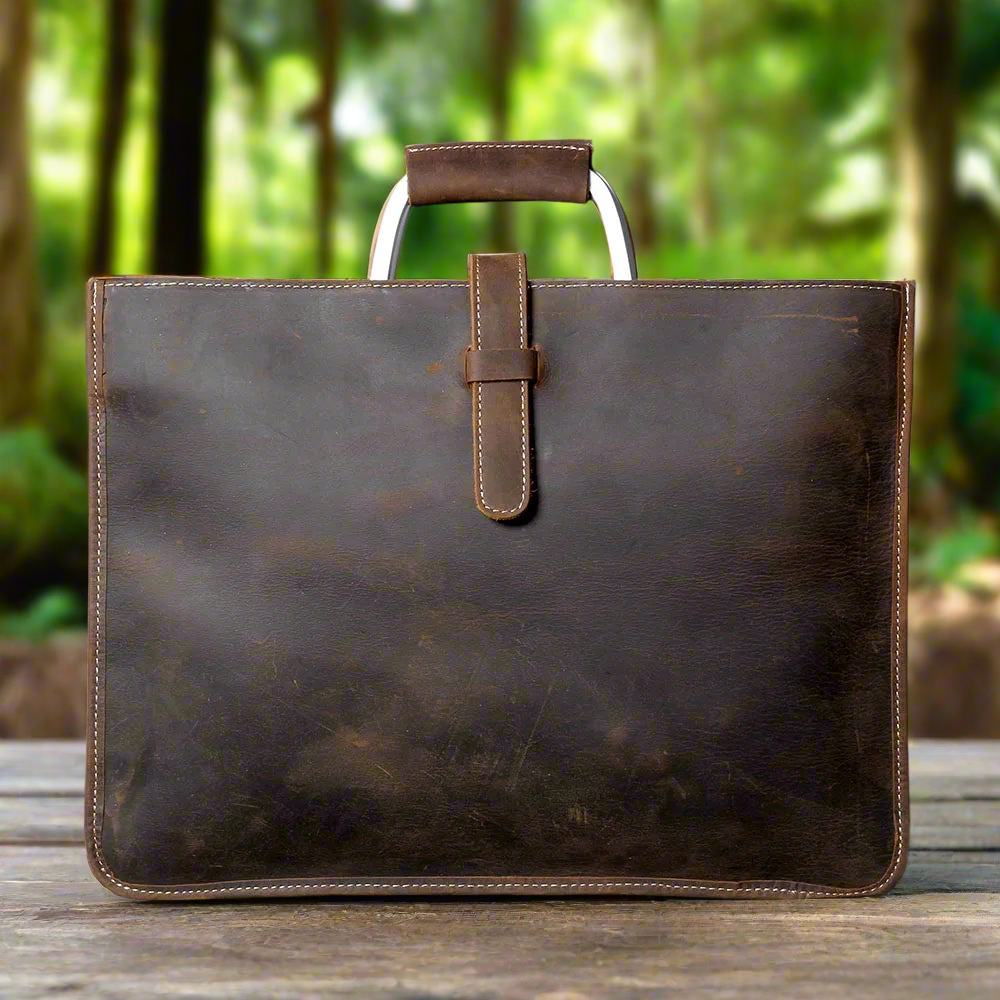 Lightweight Leather Box Bag | Casual & Work