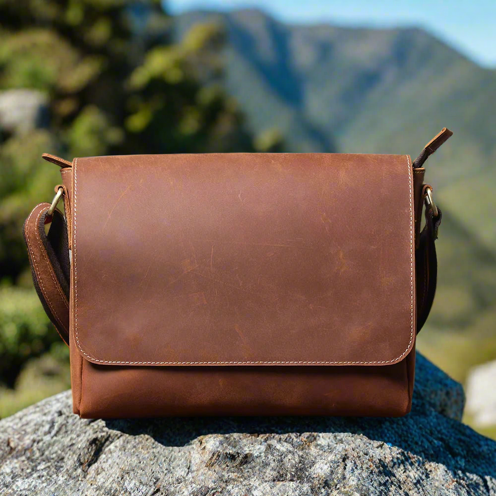Luxury Leather Box Shoulder Bag | Work & Travel
