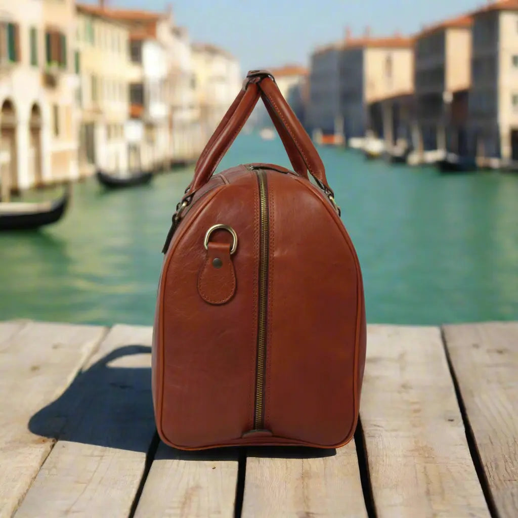 Full Grain Leather Large Travel Bag | Weekend & Business Trips