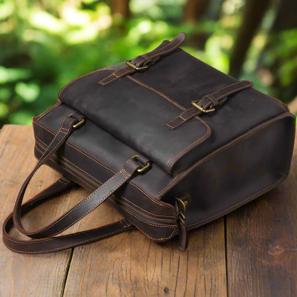 Slim Premium Leather Daypack | Travel & Daily Use