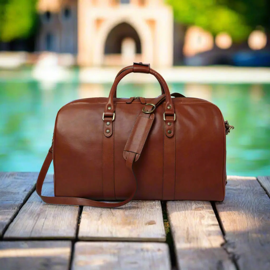 Full Grain Leather Large Travel Bag | Weekend & Business Trips