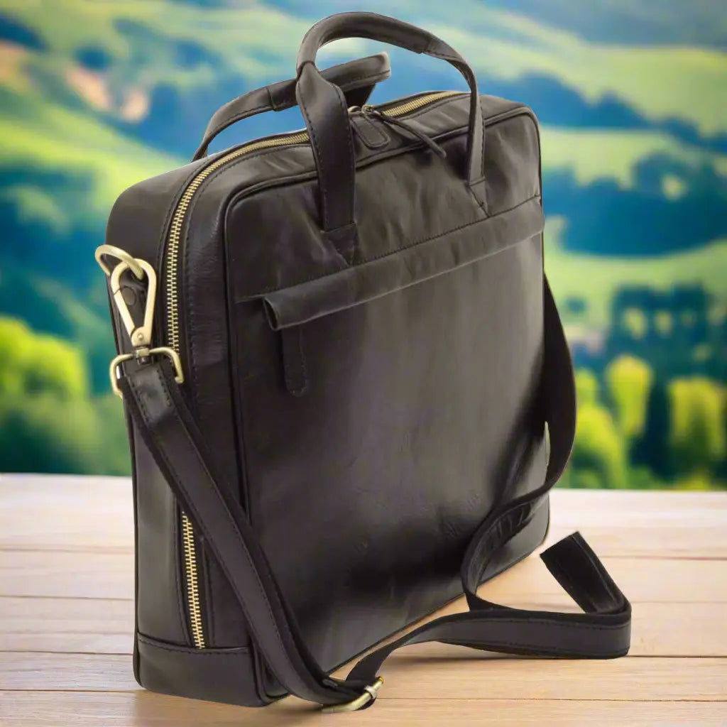 Leather Briefcase with Zip Closure | Office & Work