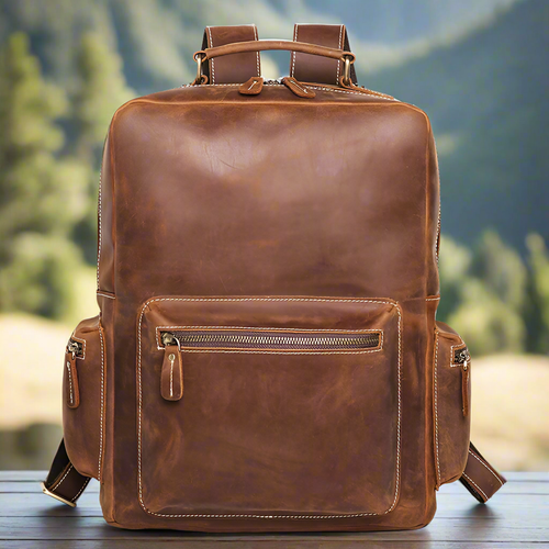 15 inch Laptop Leather Backpack | Office, Study, & Travel