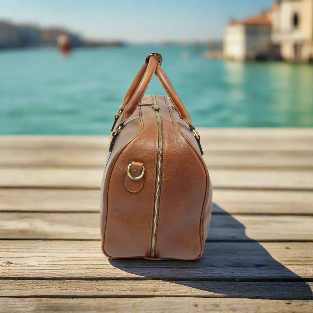 Full Grain Leather Large Travel Bag | Weekend & Business Trips
