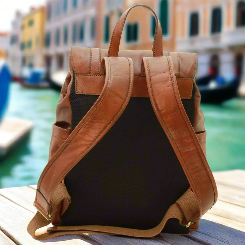 Leather laptop backpack | Work & Travel