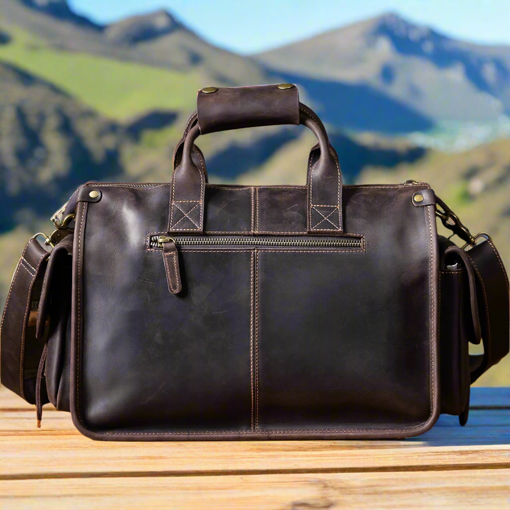 Premium Leather Briefcase/15 inch Laptop Bag |  Work & Business