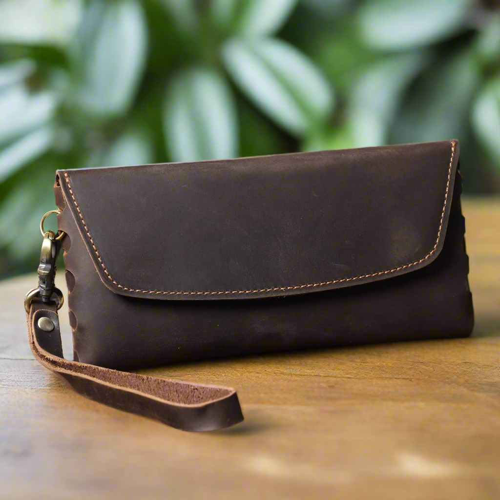 Genuine Leather Long Wallet | Travel & Daily Use