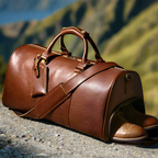 Full-Grain Genuine Leather Duffle Bag | Gym & Travel