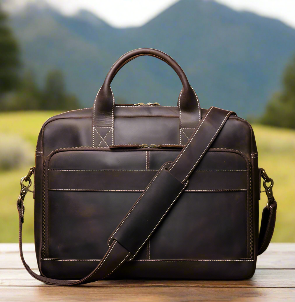 Professional Leather Laptop Bag | Office, Study, & Travel