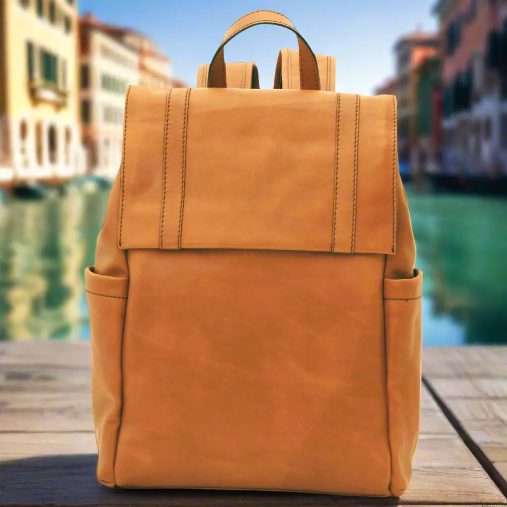 Leather laptop backpack | Work & Travel