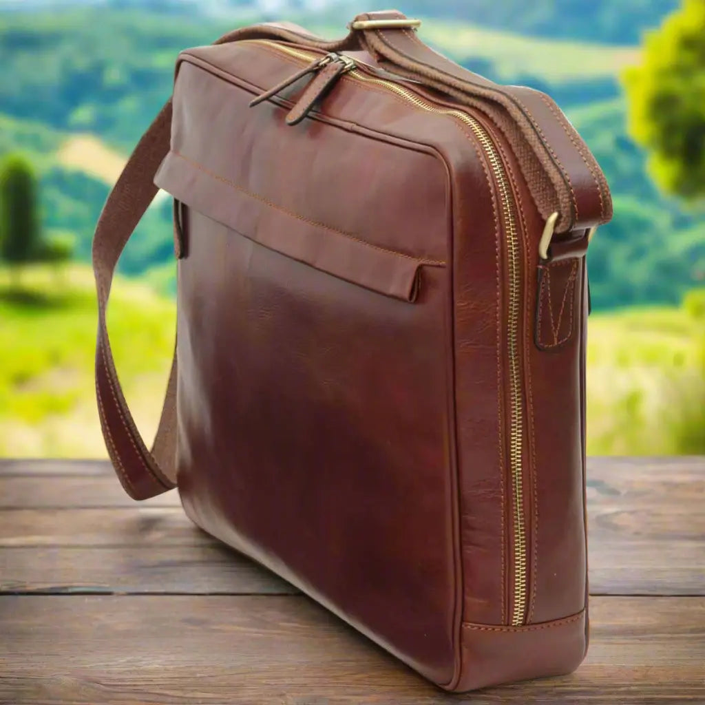 Vachetta Leather Messenger | Travel & Everyday Use