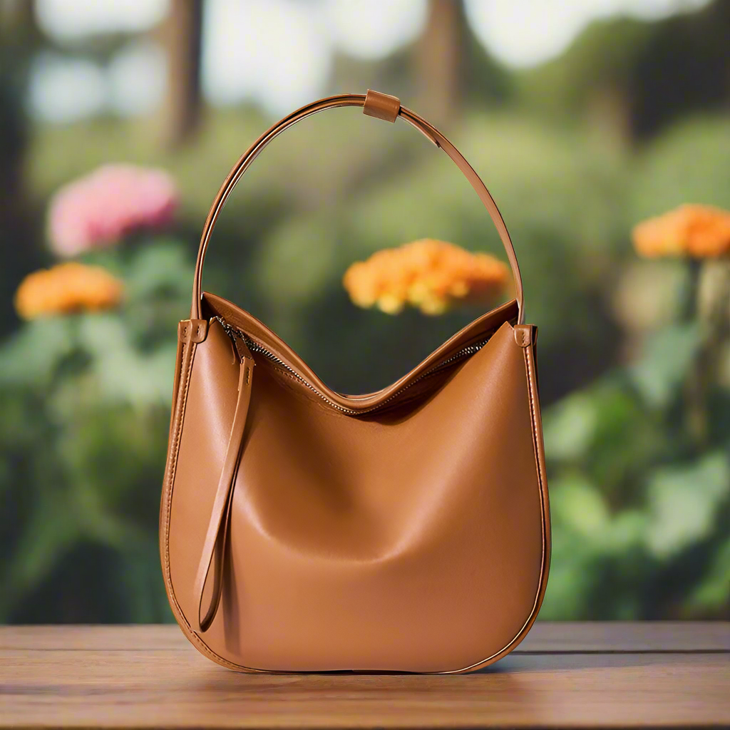Genuine Leather Hobo Style Shoulder Bag | Casual & Travel