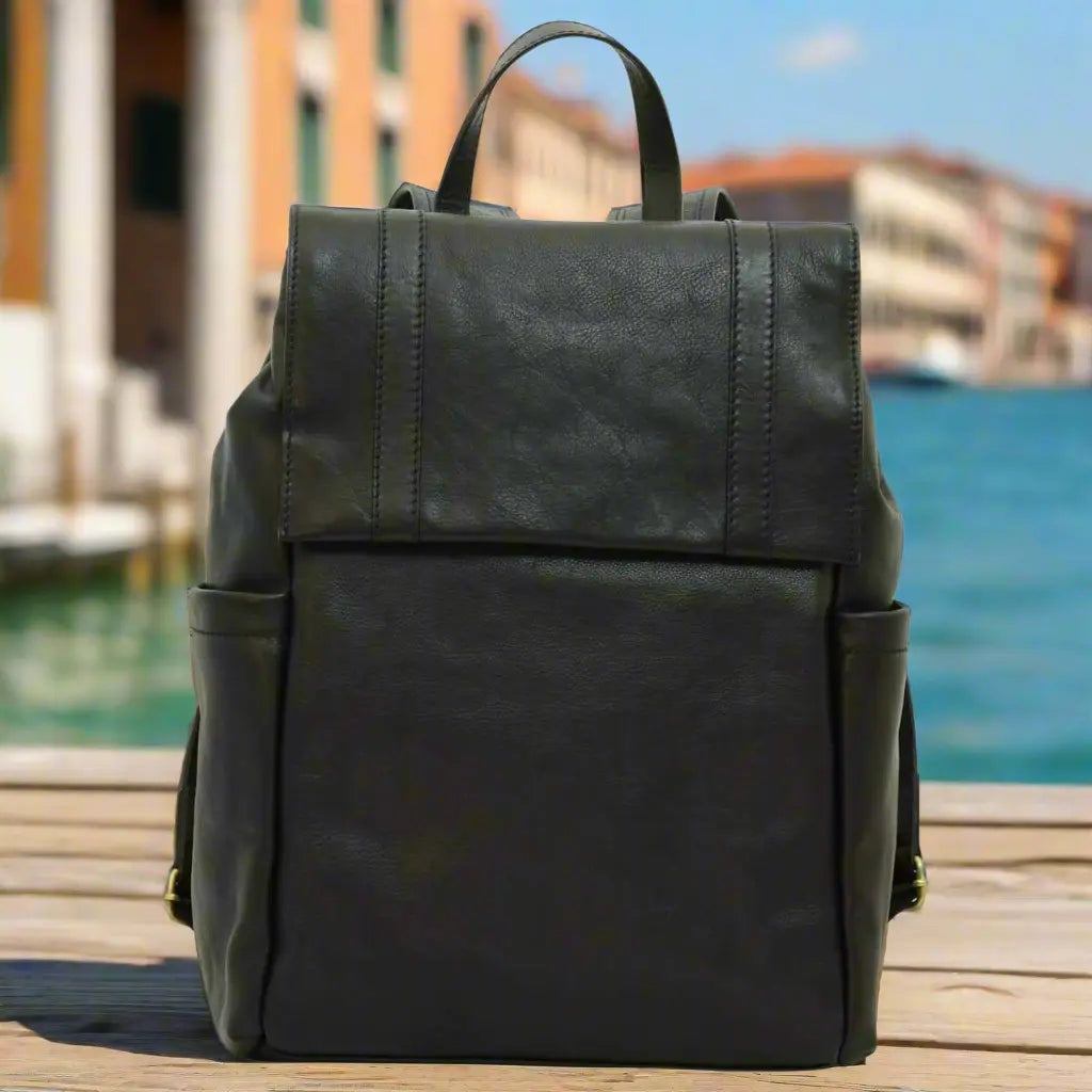 Leather laptop backpack | Work & Travel