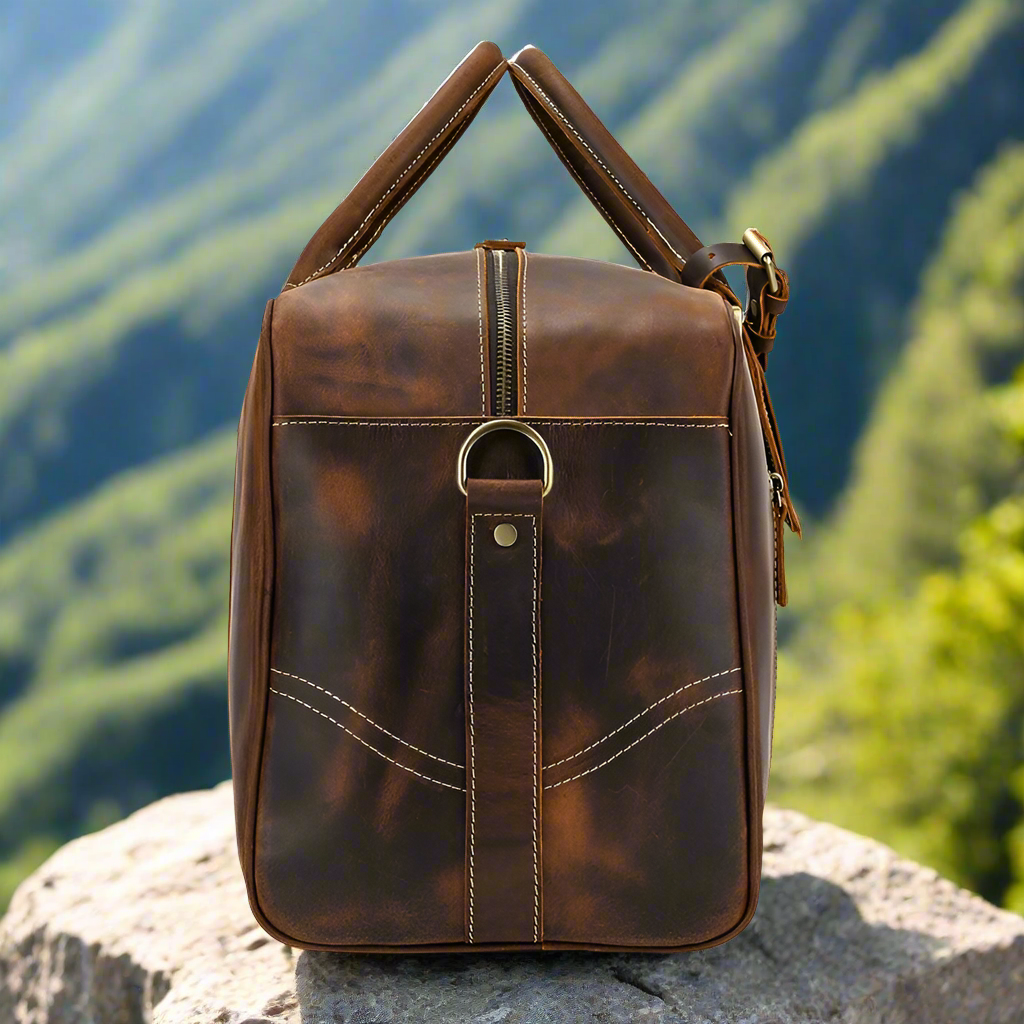 Spacious Genuine Leather Weekender Bag | Travel