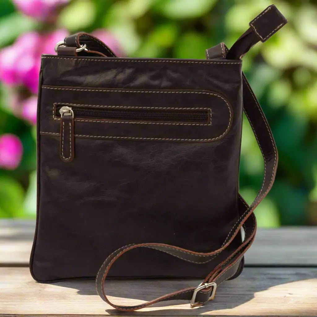 Leather Cross Body Bag with Zip Pocket | Casual & Everyday Use
