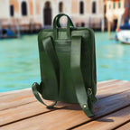 Leather Backpack with Backside Troller Strap | Travel & Work