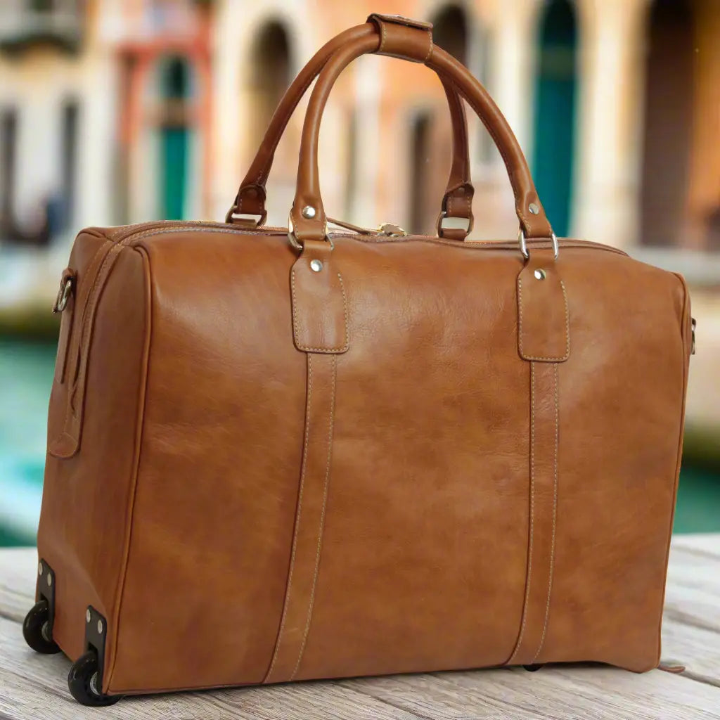 Oiled Calfskin Leather Duffel Bag | Travel & Business