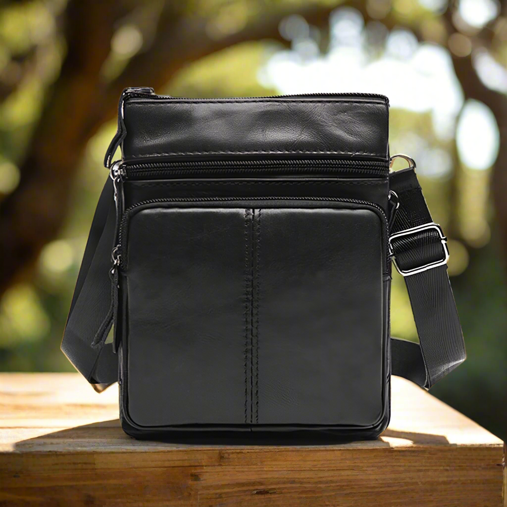 Genuine Leather Classic Crossbody Bag | Travel & Casual
