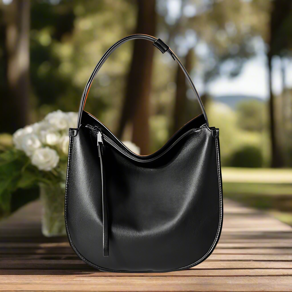 Genuine Leather Hobo Style Shoulder Bag | Casual & Travel