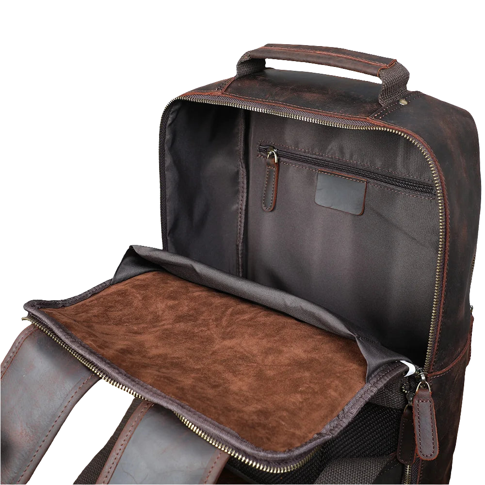 Structured Premium Cowhide Backpack | Travel & Everyday Use