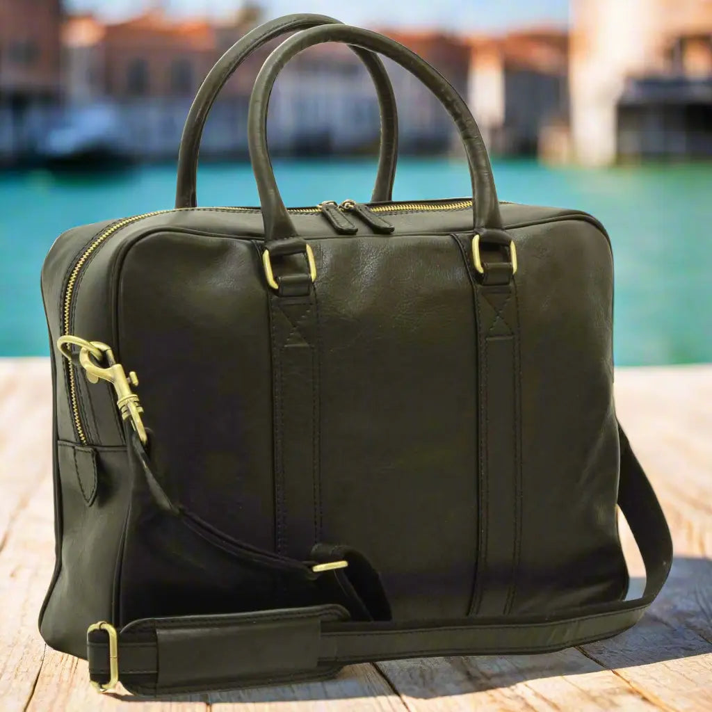 Soft Calfskin Leather Briefcase | Business & Office