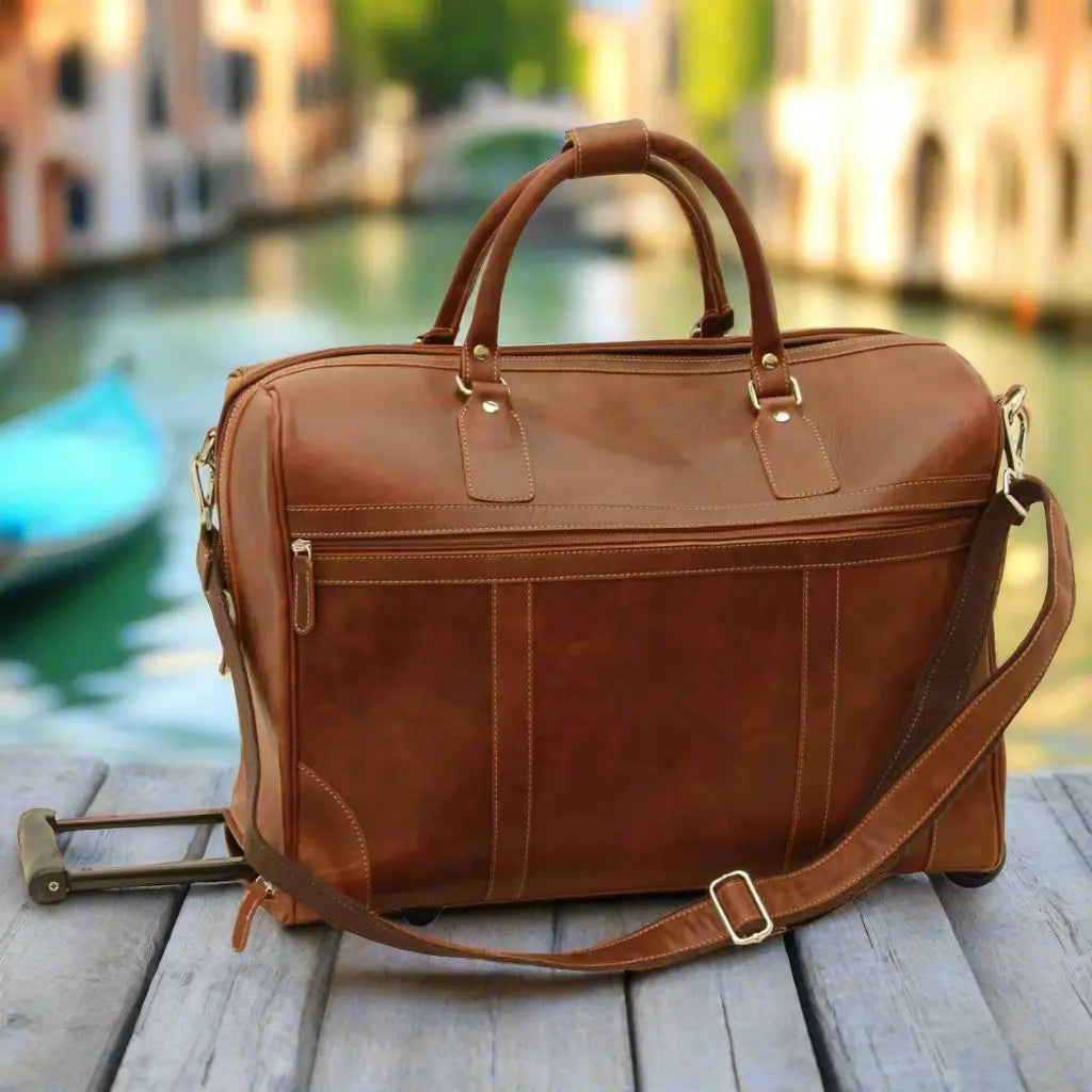 Oiled Calfskin Leather Duffel Bag | Travel & Business