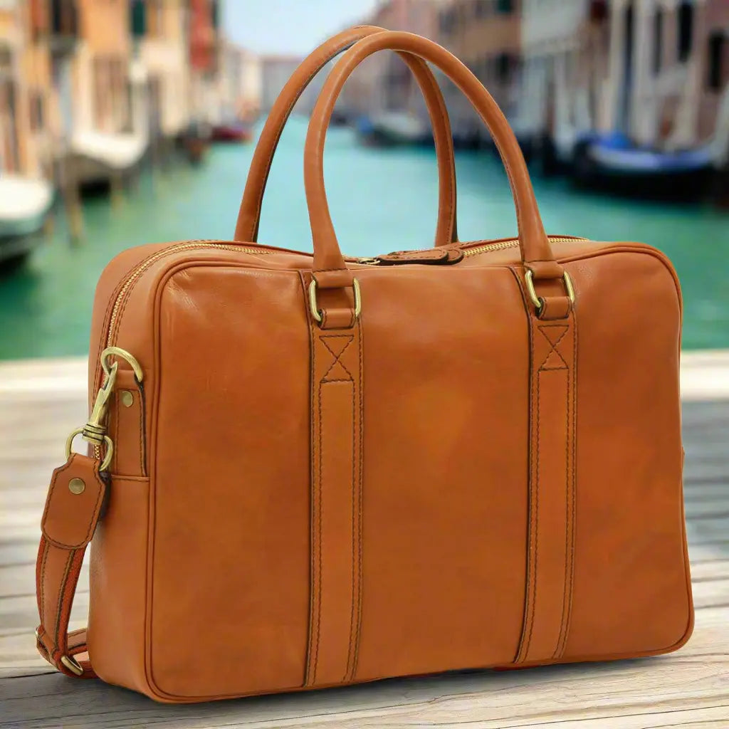 Soft Calfskin Leather Briefcase | Business & Office