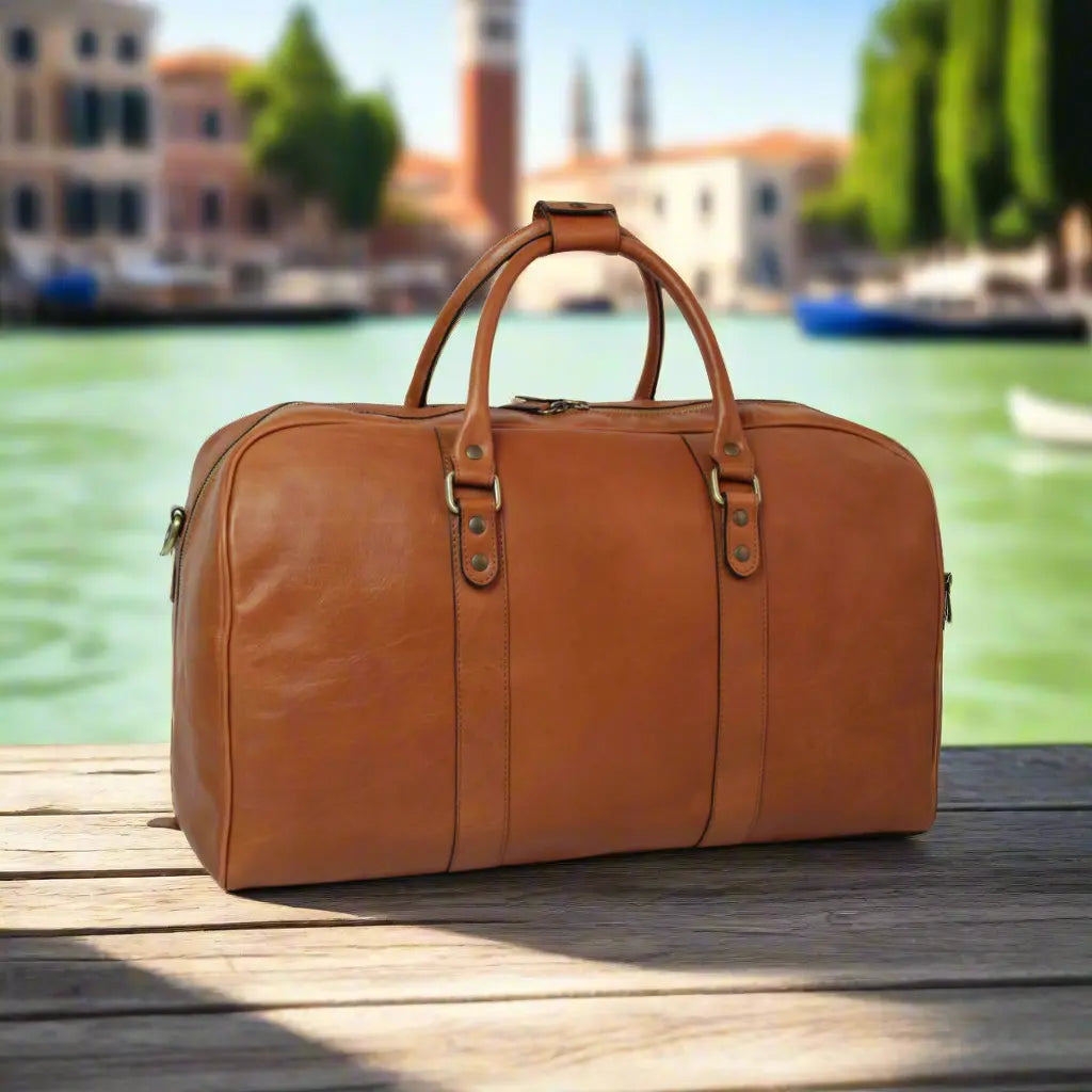 Full Grain Leather Large Travel Bag | Weekend & Business Trips