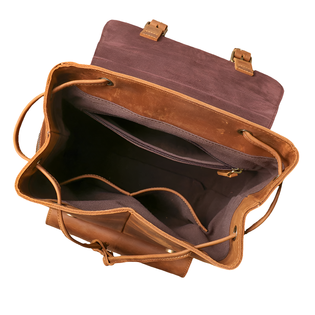 Genuine Leather Laptop Backpack | Travel & Work