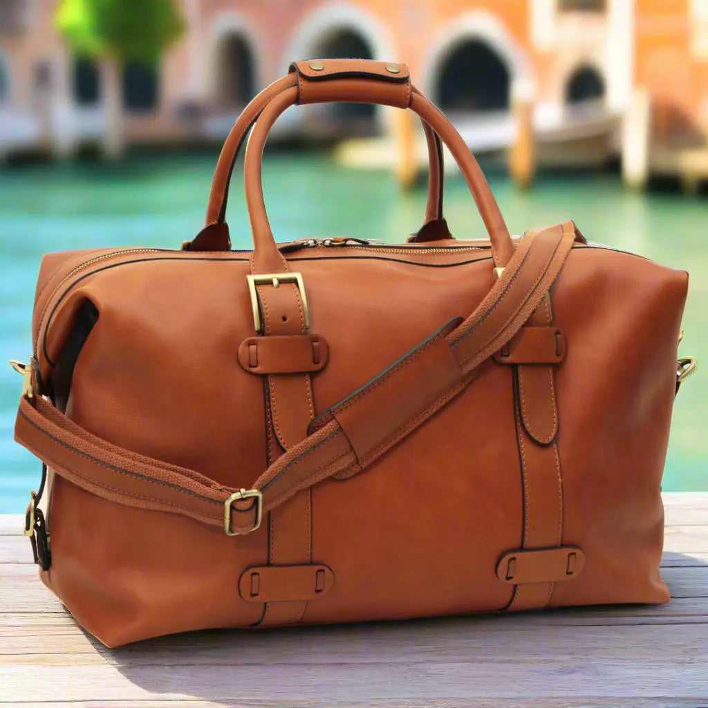 Cowhide Leather Travel Bag | Weekend & Business Trips
