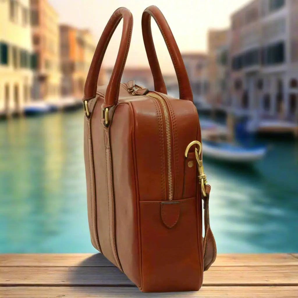 Soft Calfskin Leather Briefcase | Business & Office