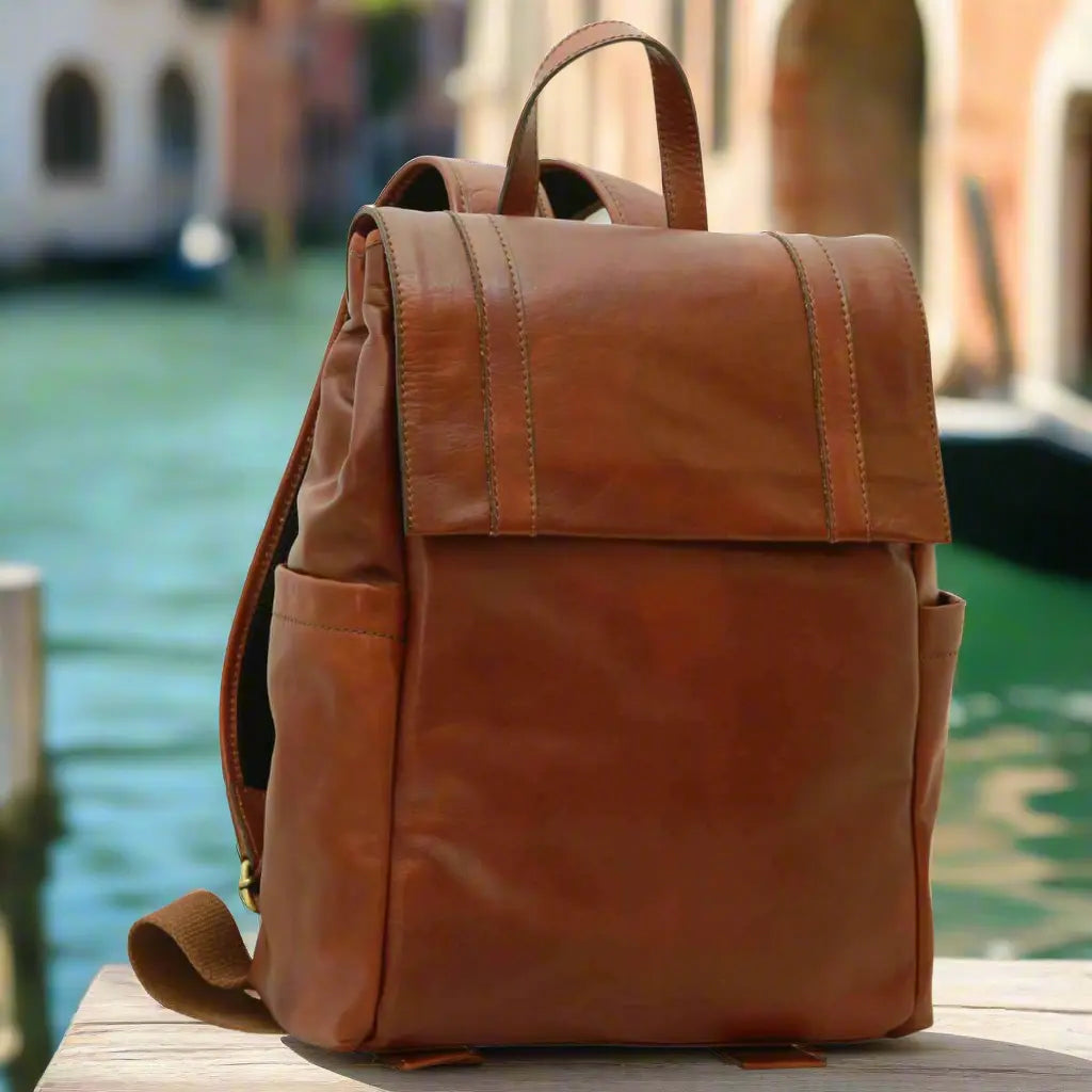 Leather laptop backpack | Work & Travel