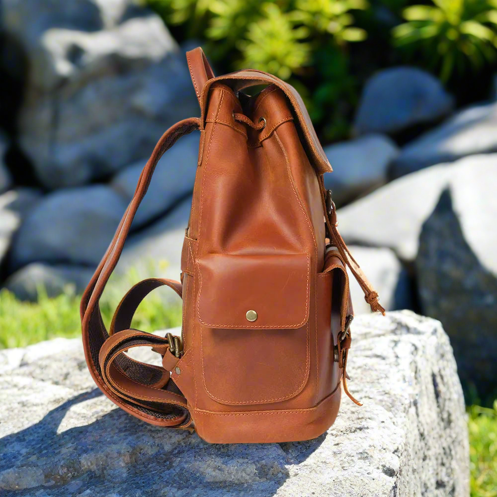 Vintage-Inspired Premium Cowhide Backpack | Work & Travel
