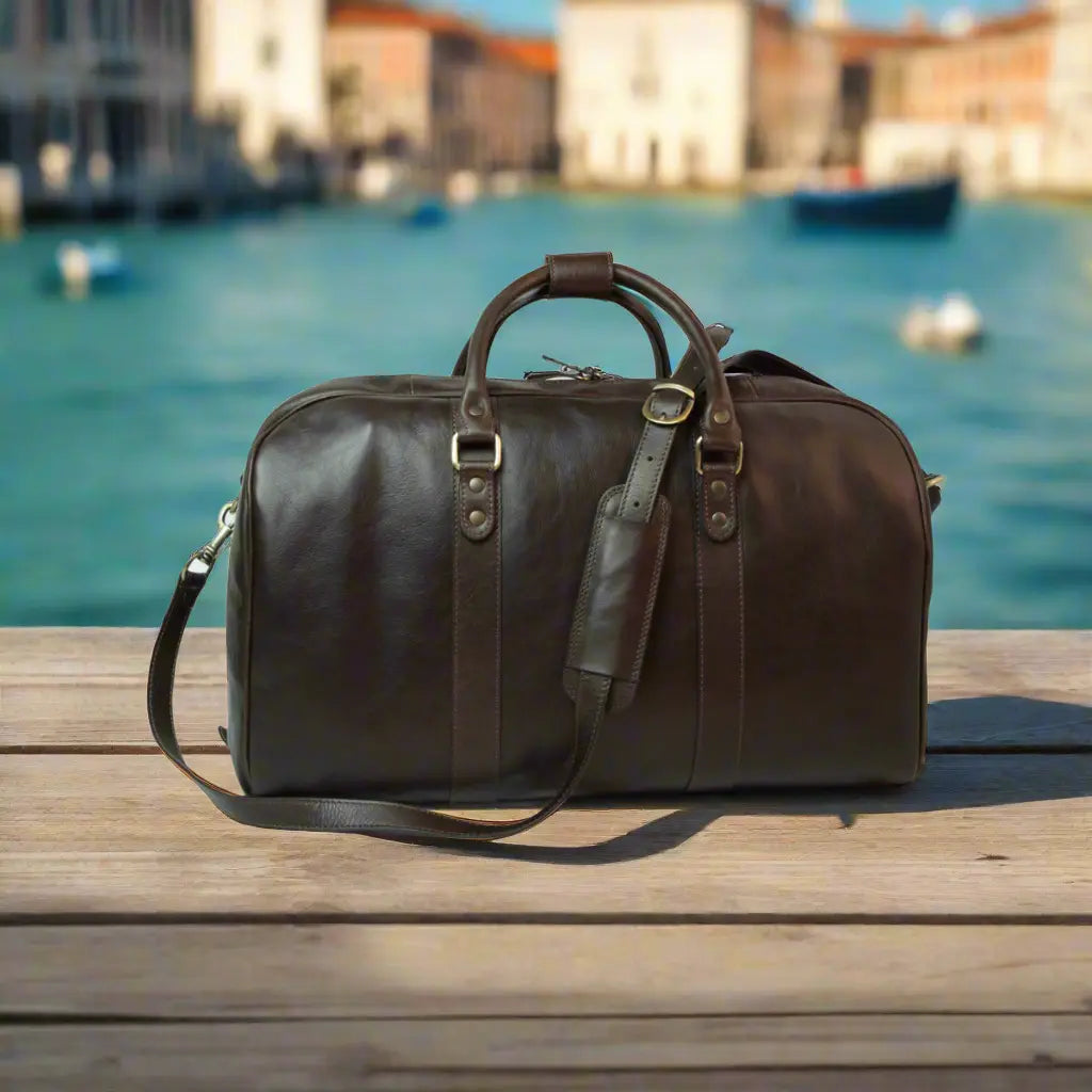 Full Grain Leather Large Travel Bag | Weekend & Business Trips