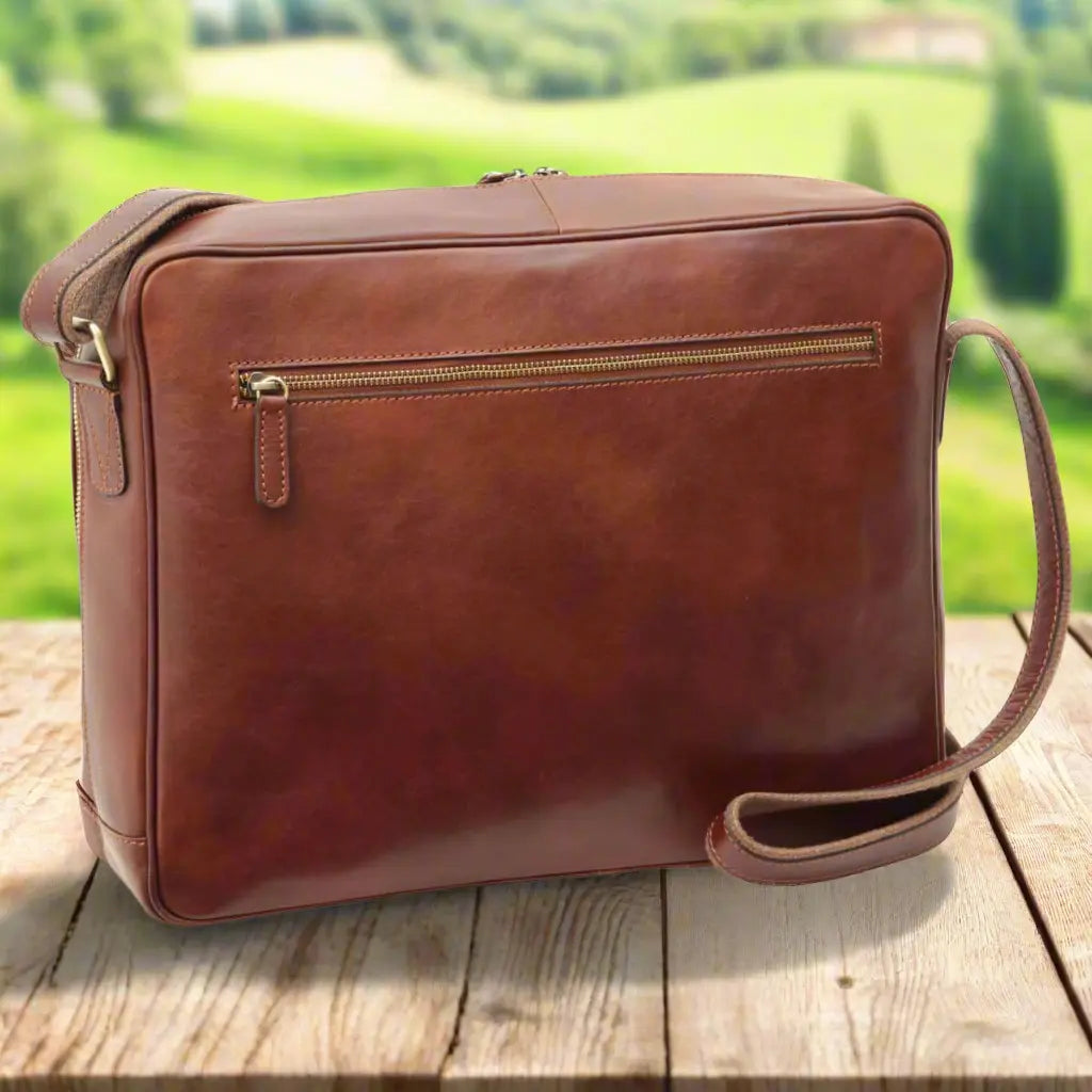 Vachetta Leather Messenger | Travel & Everyday Use