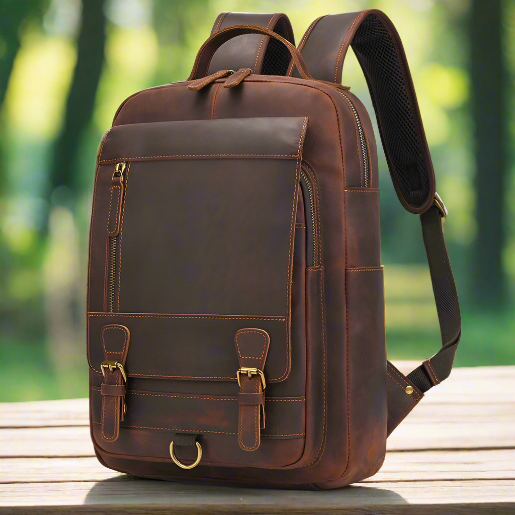 Classic Premium Leather Backpack | Work & Travel