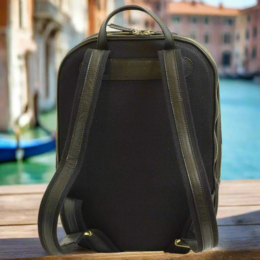 Soft Calfskin Leather Laptop Backpack | Travel & Work