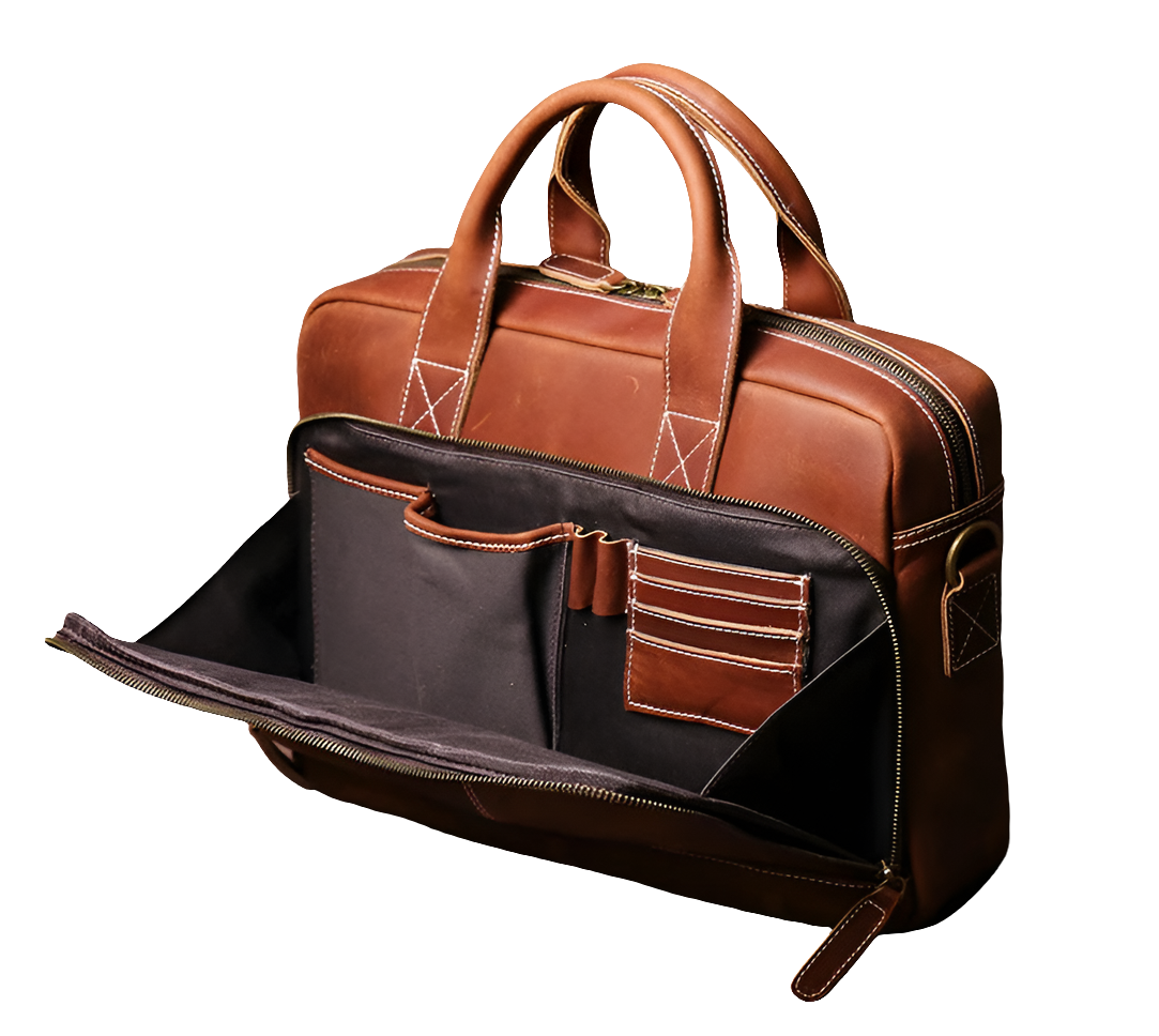 Professional Leather Laptop Bag | Office, Study, & Travel