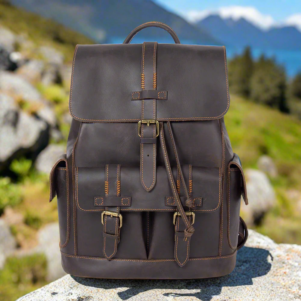 Vintage-Inspired Premium Cowhide Backpack | Work & Travel