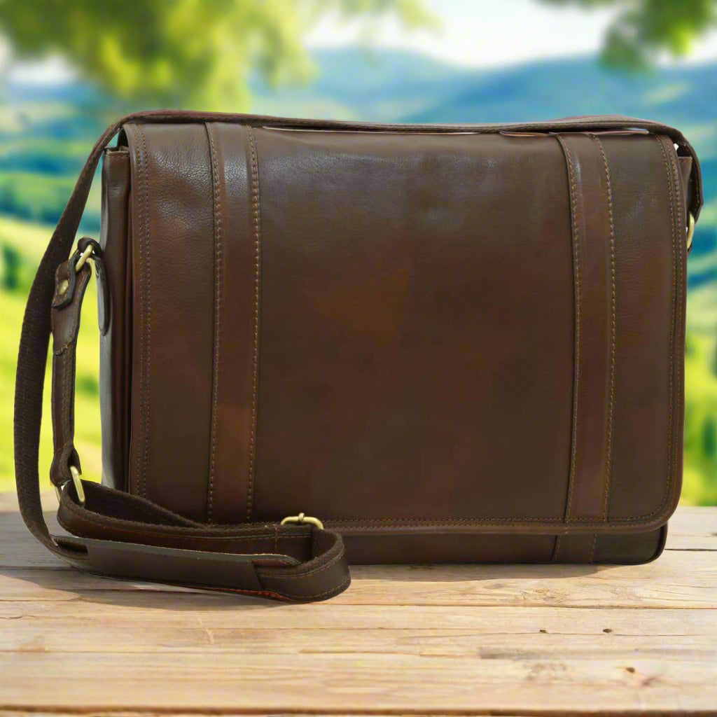 Soft Calfskin Leather Messenger Bag | Office & Business