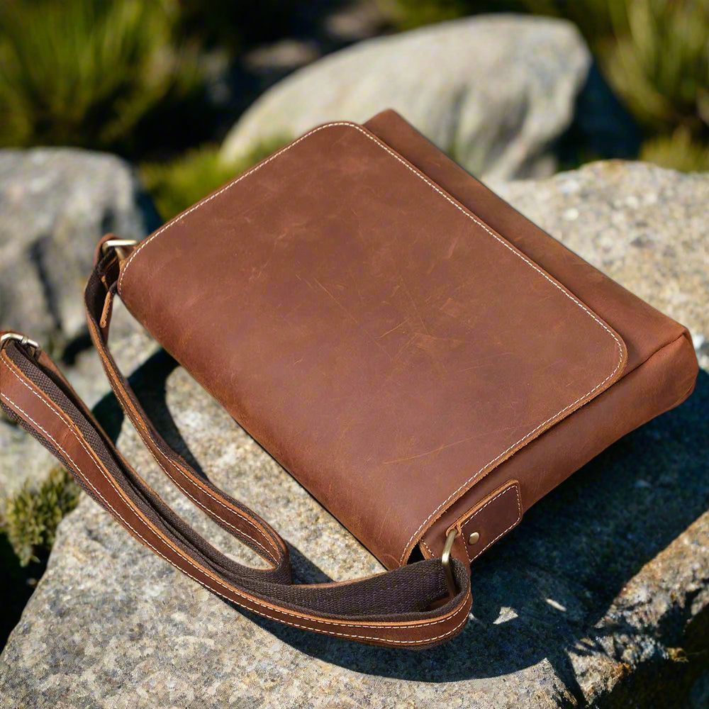 Luxury Leather Box Shoulder Bag | Work & Travel
